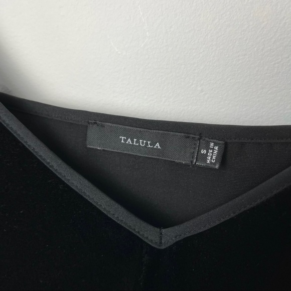 TALULA Aritzia Black Velvet Camisole Tank with Adjustable Straps S - Picture 3 of 4
